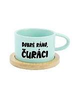 DOBRÉ RÁNO, DICKERS - mätový hrnček s makrónkou 200 ml DOBRÉ RÁNO, DICKERS - mätový hrnček s makrónkou 200 ml