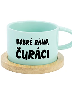 DOBRÉ RÁNO, DICKERS - mätový hrnček s makrónkou 200 ml