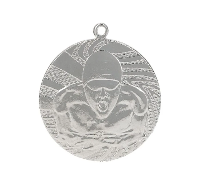 Strieborná medaila - plávanie - oceľová medaila
