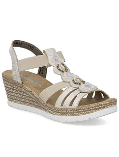 Dámské sandály pohodlné béžové model 22063265 - Rieker