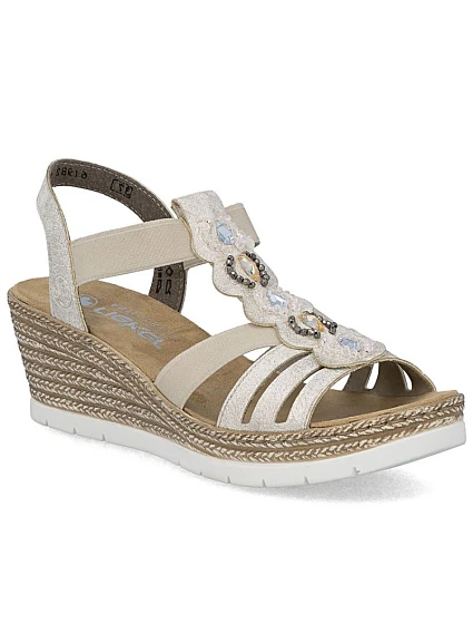 Dámské sandály pohodlné béžové model 22063265 - Rieker