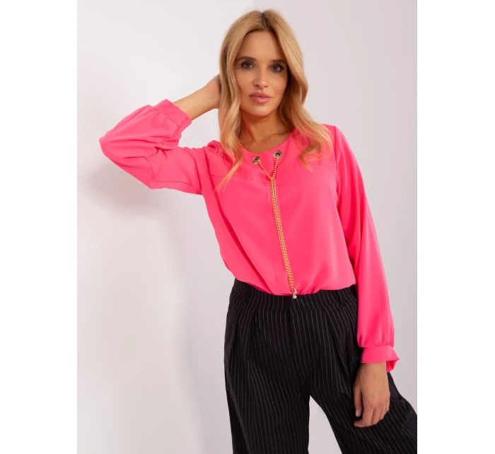 Bluzka EM BZ model 18955413 fluo różowy - FPrice Bluzka EM BZ model 18955413 fluo różowy - FPrice