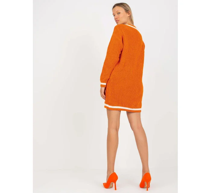 Dámsky sveter LC SW 8023 tmavo oranžový