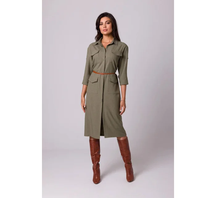 Dámské šaty model 20878276 olivové - BeWear