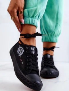 Damskie Tenisówki Trampki BIG STAR JJ274A256 Czarne