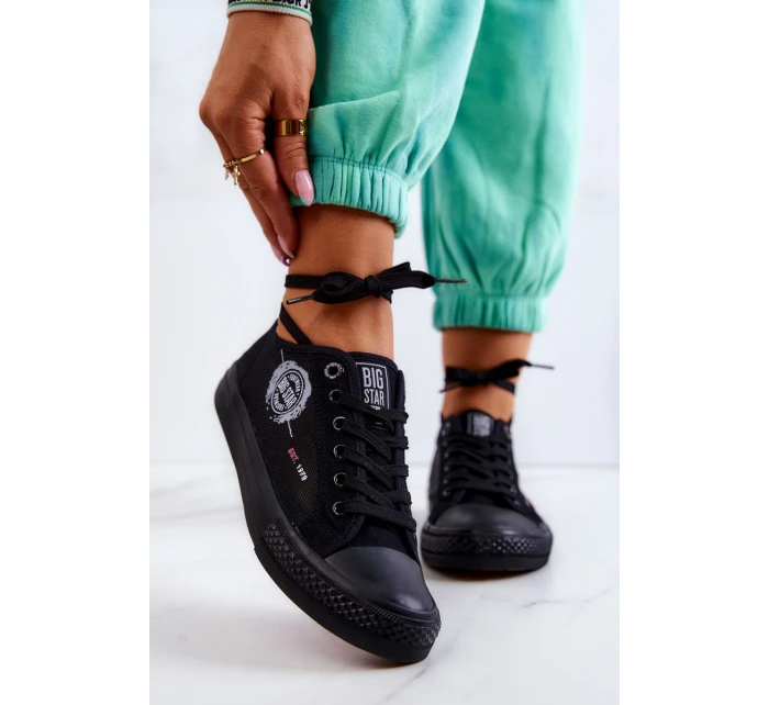 Dámské tenisky BIG STAR model 21575224 Černé - Big Star Shoes Dámské tenisky BIG STAR model 21575224 Černé - Big Star Shoes