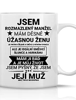 I AM A CUTE HUSBAND - klasický biely keramický hrnček 300 ml