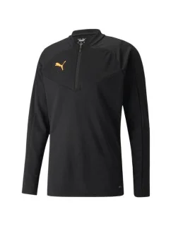 Pánska tréningová ľahká mikina na 1/4 zips 657950 45 Black - Puma