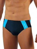 Pánske plavky typu slip, č. 447, tmavomodré – Sesto Senso