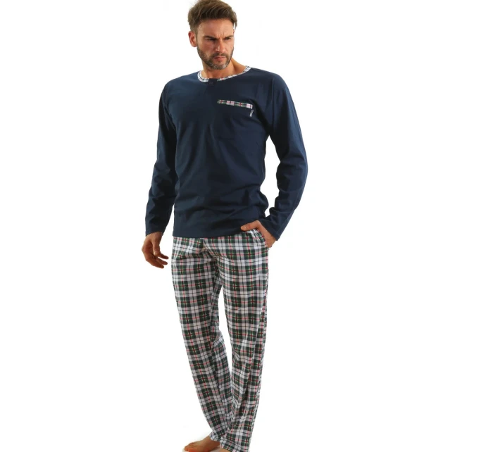 PÁNSKE ŽAKÁROVÉ PYŽAMO S DLHÝMI RUKÁVMI