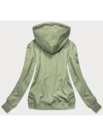 Zelená dámska športová mikina s kapucňou (N4596)