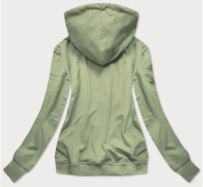 Zelená dámska športová mikina s kapucňou (N4596)