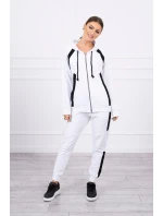 Pruhovaná športová súprava biela Pruhovaná športová súprava biela