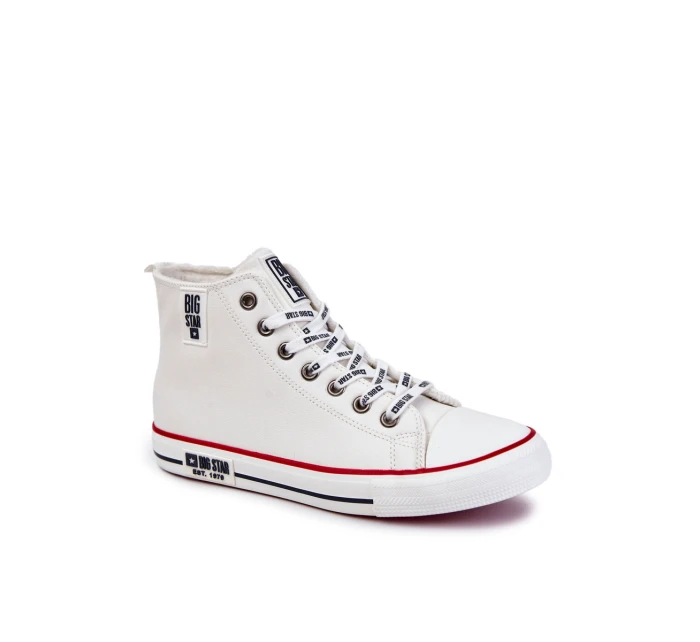 Pánské vysoké zateplené tenisky Big Star model 21600221 Bílé - Big Star Shoes Pánské vysoké zateplené tenisky Big Star model 21600221 Bílé - Big Star Shoes