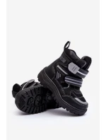 Dziecięce Ocieplane Śniegowce Na Rzepy Czarne Big Star MM374129