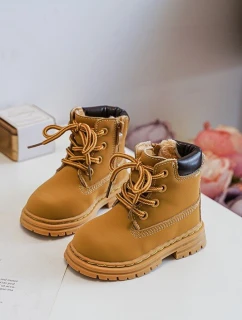 Dětské Trapery Botky Na Zip Camel model 21639884 - Boto
