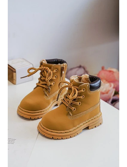 Dziecięce Botki Trapery Na Suwak Camel Bansi