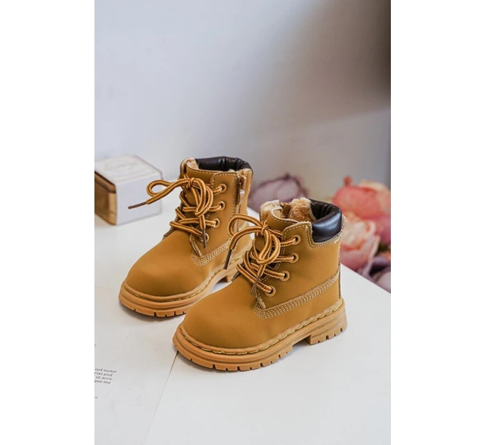 Dziecięce Botki Trapery Na Suwak Camel Bansi