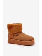 Sněhule na platformě s kožíškem Big Star model 21677558 Camel - Big Star Shoes Sněhule na platformě s kožíškem Big Star model 21677558 Camel - Big Star Shoes