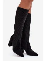 Dámské kozačky na podpatku Černé model 21788181 - Boto Dámské kozačky na podpatku Černé model 21788181 - Boto