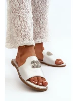 Elegantné dámske lesklé papuče s ornamentom S.Barski Silver