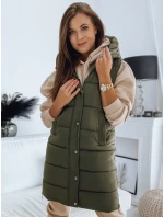 Dámská prošívaná vesta zelená Dstreet model 21965951 - FashionStreet Dámská prošívaná vesta zelená Dstreet model 21965951 - FashionStreet