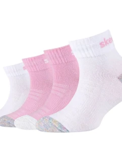 Skechers 4PPK Dievčenské sieťované vetracie ponožky SK42042-1001 Pink 27-30