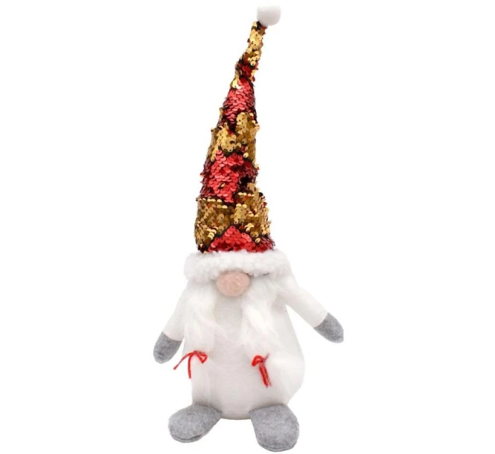 DEKORATÍVNY TRPASLÍK S MAGICKÝMI FLITRAMI 35CM BIELY