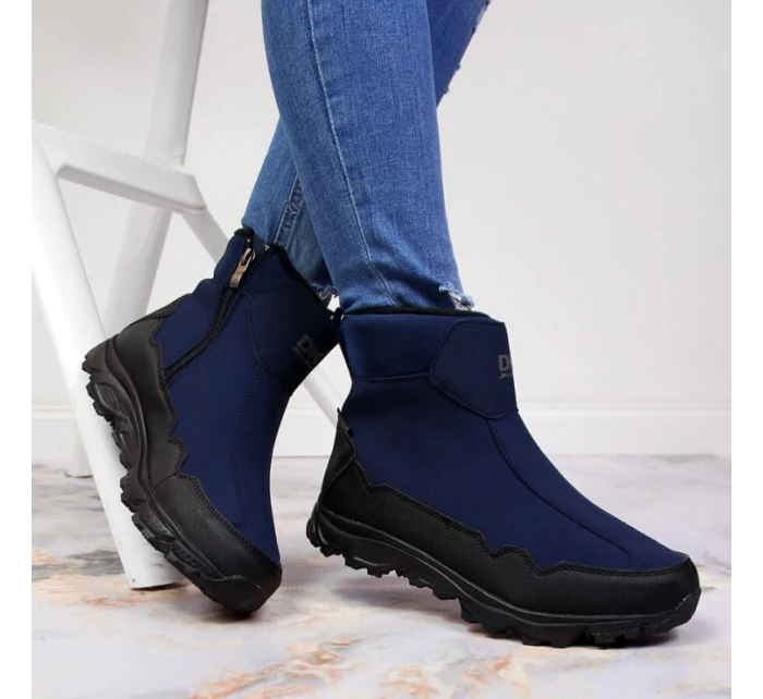 Zimní sněhové boty nepromokavé tmavě modré DK Zimní sněhové boty nepromokavé tmavě modré DK