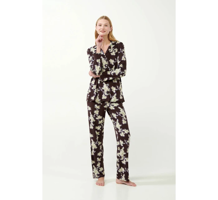 Květinové pyžamo s knoflíky model 20515567 - Vamp