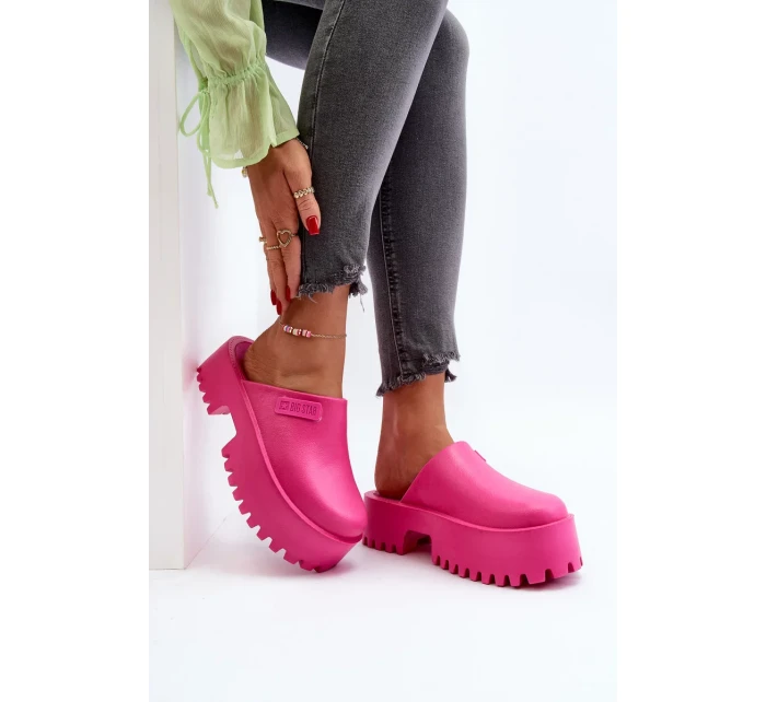 Dámské žabky na masivní podrážce Big Star model 20434757 Fuchsia - Big Star Shoes Dámské žabky na masivní podrážce Big Star model 20434757 Fuchsia - Big Star Shoes