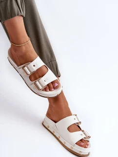 Dámské pantofle na platformě Big Star White