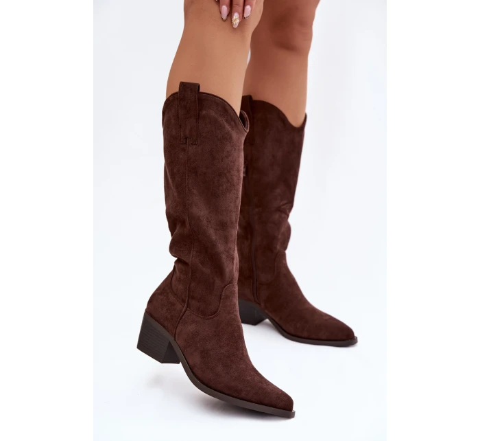 Kozačky Kovbojky Dámské Čokoládové Jazelle