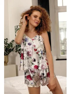 Dámsky saténový komplet Flowers KK 005 - DKaren