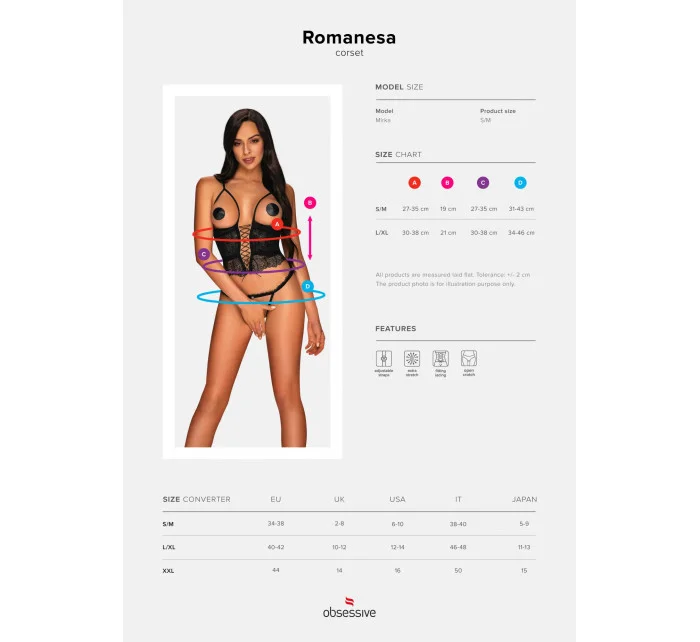 Pôvabný korzet Romanesa corset - Obsessive Pôvabný korzet Romanesa corset - Obsessive