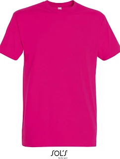 Tričko SOL'S Imperial z hustej bavlny 25.1500, farba fuchsia