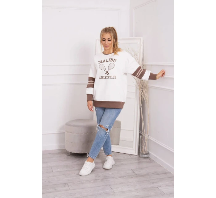 Zateplená mikina Malibu ecru+mocca