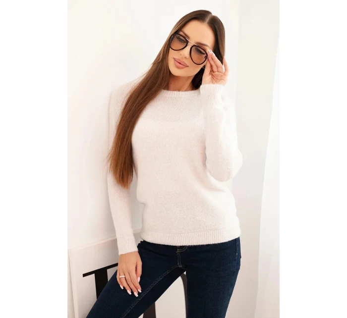 Svetr dámský z baby alpaky s dlouhým rukávem béžový