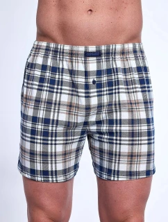 Pánske boxerky Cornette Comfort 002/319 Ecru s modrým vzorom - Cornette
