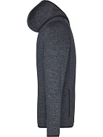 JN Pánská pletená fleecová bunda s kapucí 02.0 dark melange/black model 22487233 - Daiber