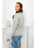 Sveter s rolákom sivý