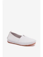 Kožené dámské polobotky model 22013910 Bílé - S.Barski Kožené dámské polobotky model 22013910 Bílé - S.Barski