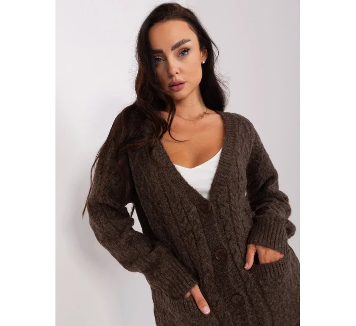 Sweter AT SW model 18959533 brązowy - FPrice Sweter AT SW model 18959533 brązowy - FPrice