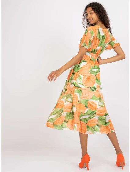 Šaty DHJ SK model 17339120 oranžová - FPrice Šaty DHJ SK model 17339120 oranžová - FPrice