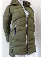 Dámska zimná bunda s kapucňou ty0136 zelená - Goodlooking