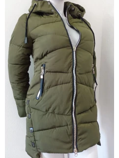 Dámska zimná bunda s kapucňou ty0136 zelená - Goodlooking