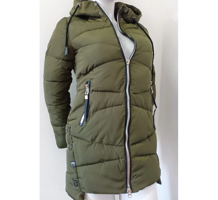 Dámska zimná bunda s kapucňou ty0136 zelená - Goodlooking