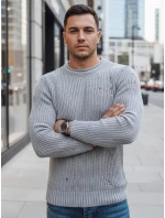 Pánský světle šedý svetr Dstreet model 21966892 - FashionStreet