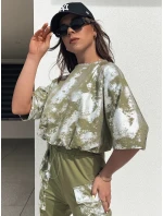 Dámský khaki set Dstreet model 21977117 - FashionStreet Dámský khaki set Dstreet model 21977117 - FashionStreet