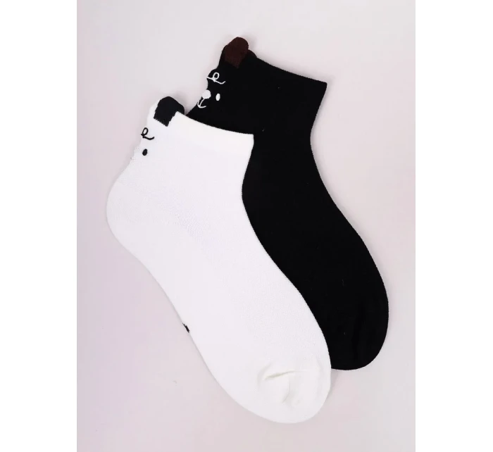 YOCLUB SKA-0178 Dievčenské vyšívané ponožky 35-38